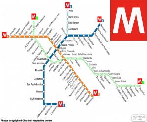 пазл Карта метро Рима
